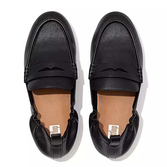 FitFlop ALLEGRO Cuir Penny Loafers Noir | 53508607