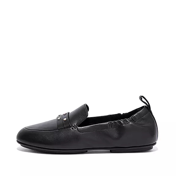 FitFlop ALLEGRO Studded Cuir Loafers Noir | 40402389