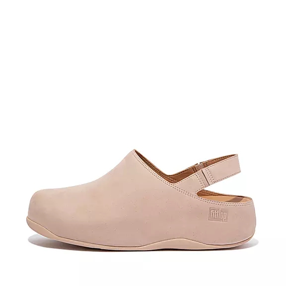 FitFlop SHUV Nubuck Back-Riemen Sabots Beige | 65673257