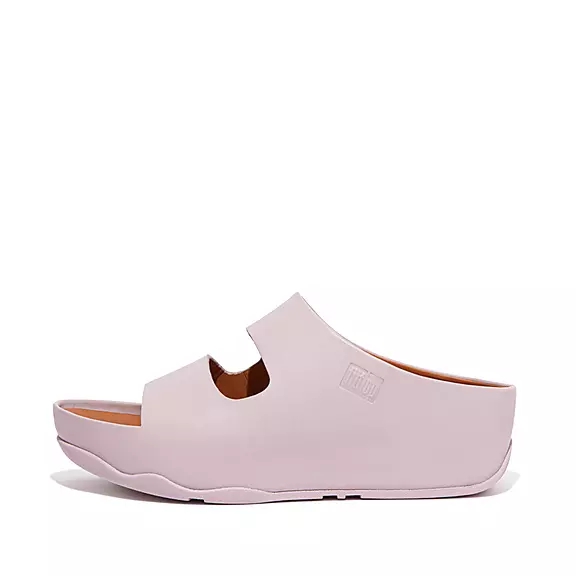 FitFlop SHUV Two-Bar Cuir Claquette Violette Clair | 75830470