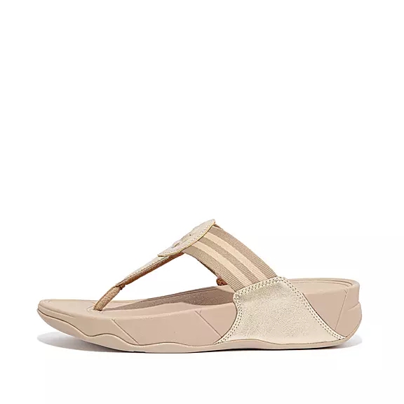 FitFlop WALKSTAR Webbing Sandales Toe-Post Doré | 30105071