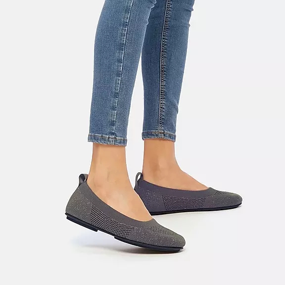 FitFlop ALLEGRO Airyknit Ballerine Grise | 78125912
