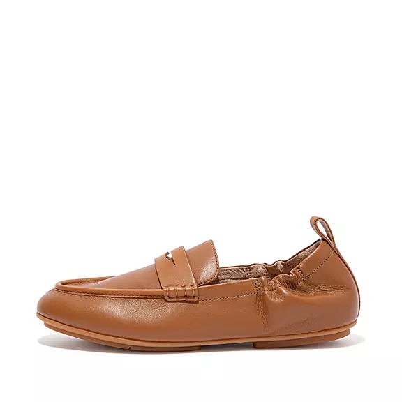 FitFlop ALLEGRO Cuir Penny Loafers Marron Clair | 34497066