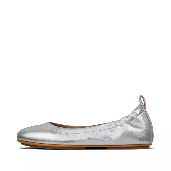 FitFlop ALLEGRO Soft Cuir Ballerine Argent | 51573219