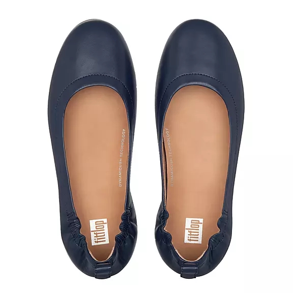 FitFlop ALLEGRO Soft Cuir Ballerine Bleu Marine | 45128243