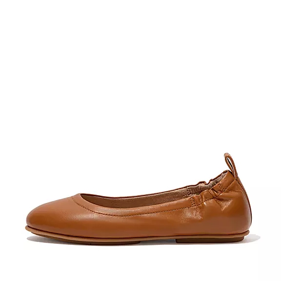 FitFlop ALLEGRO Soft Cuir Ballerine Marron Clair | 10492356