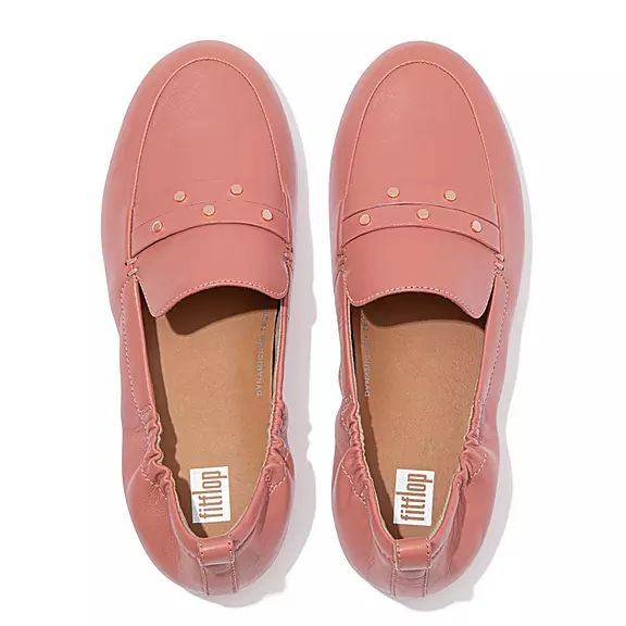 FitFlop ALLEGRO Studded Cuir Loafers Roze | 28944815