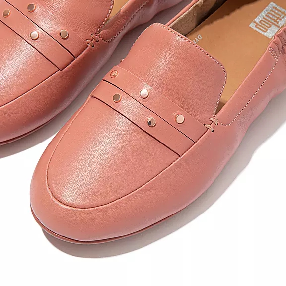 FitFlop ALLEGRO Studded Cuir Loafers Roze | 28944815