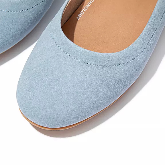 FitFlop ALLEGRO Suede Ballerine Bleu | 86268760