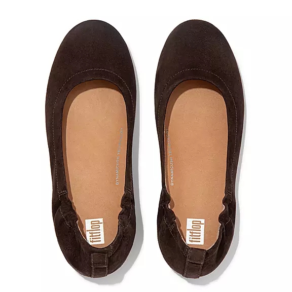 FitFlop ALLEGRO Suede Ballerine Marron | 74346421