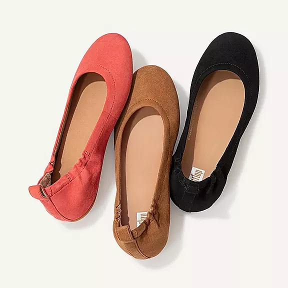 FitFlop ALLEGRO Suede Ballerine Marron Clair | 43300996