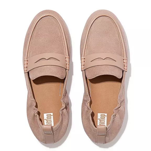 FitFlop ALLEGRO Suede Penny Loafers Beige | 75290941