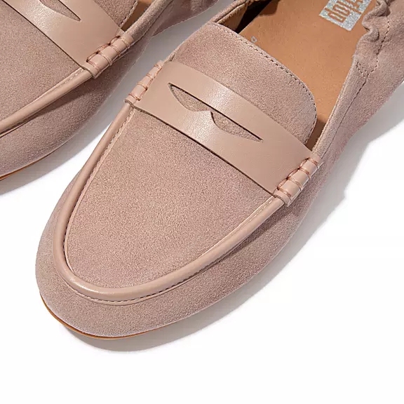 FitFlop ALLEGRO Suede Penny Loafers Beige | 75290941