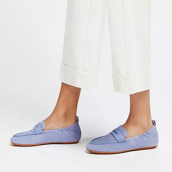 FitFlop ALLEGRO Suede Penny Loafers Lavande | 32845875