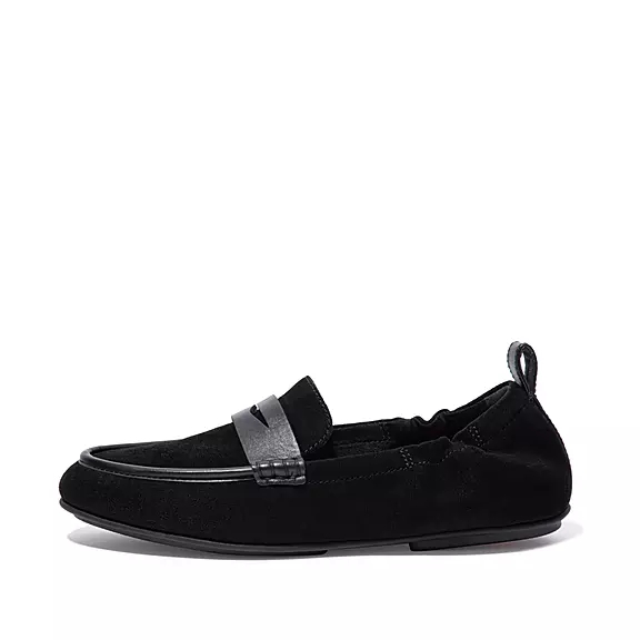 FitFlop ALLEGRO Suede Penny Loafers Noir | 13675788