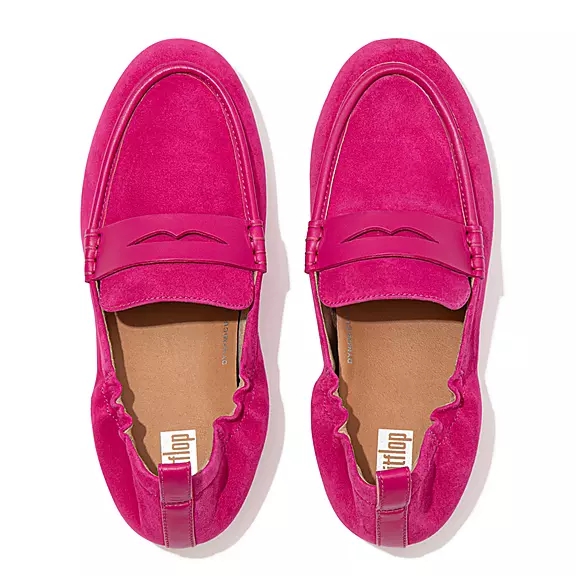 FitFlop ALLEGRO Suede Penny Loafers Roze | 40817472