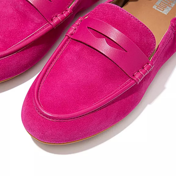 FitFlop ALLEGRO Suede Penny Loafers Roze | 40817472