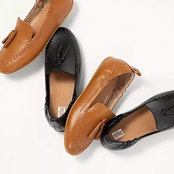 FitFlop ALLEGRO Tassel Cuir Loafers Marron Clair | 54498513