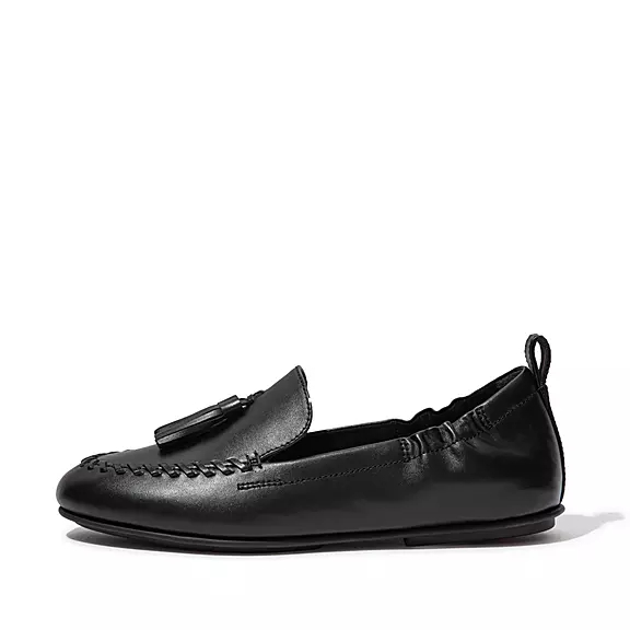 FitFlop ALLEGRO Tassel Cuir Loafers Noir | 57761665