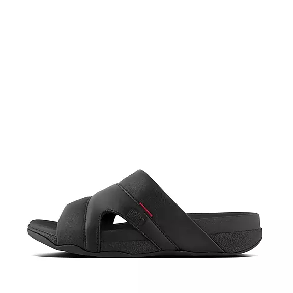 FitFlop FREEWAY Cuir Pool Claquette Noir | 76424873