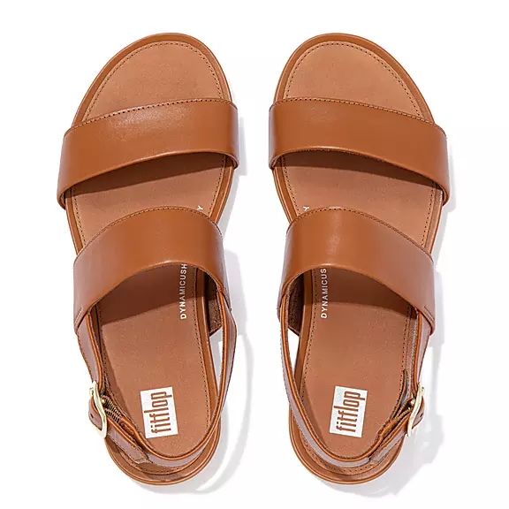 FitFlop GRACIE Cuir Sandales Marron Clair | 32665426