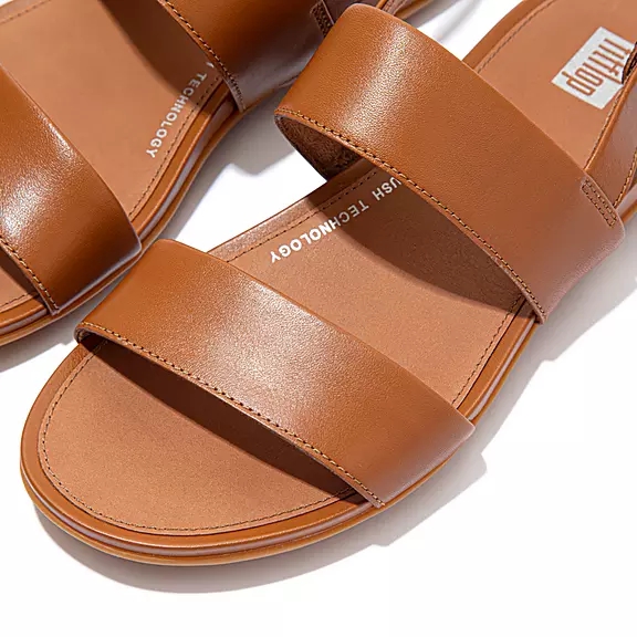 FitFlop GRACIE Cuir Sandales Marron Clair | 32665426