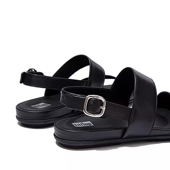 FitFlop GRACIE Cuir Sandales Noir | 11436366