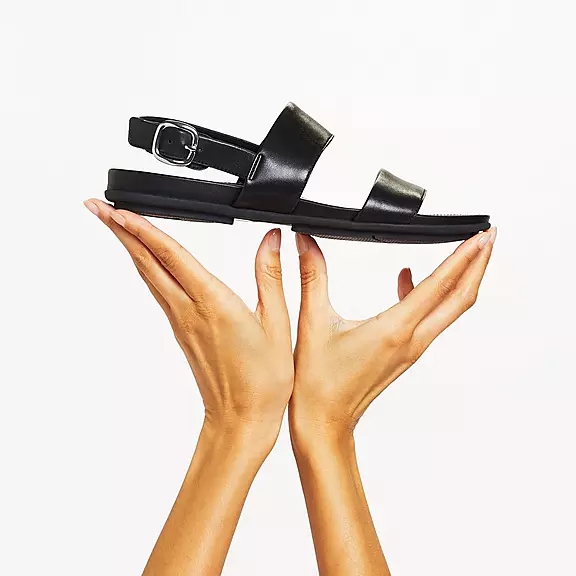 FitFlop GRACIE Cuir Sandales Noir | 11436366