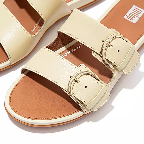 FitFlop GRACIE Gesp Cuir Claquette Jaune | 34006609