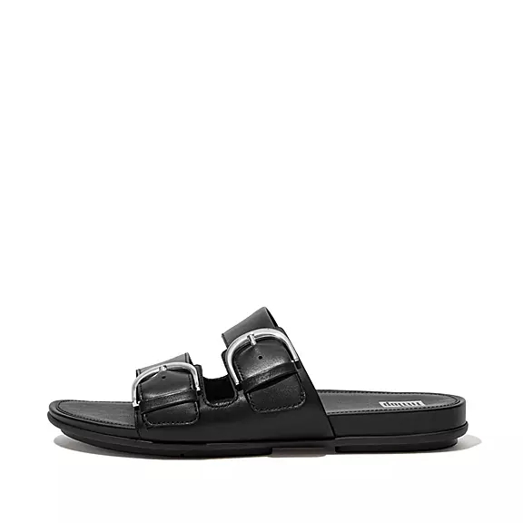 FitFlop GRACIE Gesp Cuir Claquette Noir | 15159348