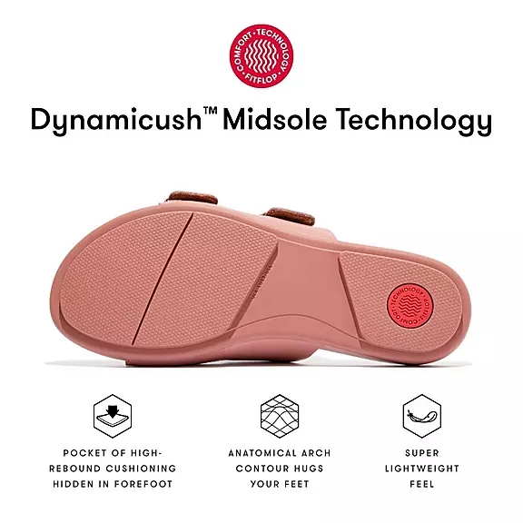 FitFlop GRACIE Gesp Cuir Claquette Roze | 35965099