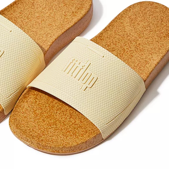 FitFlop IQUSHION Cork-Print Claquette Beige | 40760659
