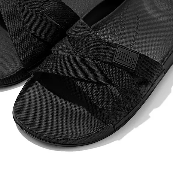 FitFlop IQUSHION Multi-Riemen Claquette Noir | 39897107
