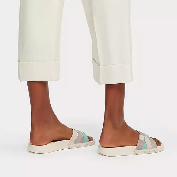 FitFlop IQUSHION Multi-Riemen Claquette Blanche | 95798596