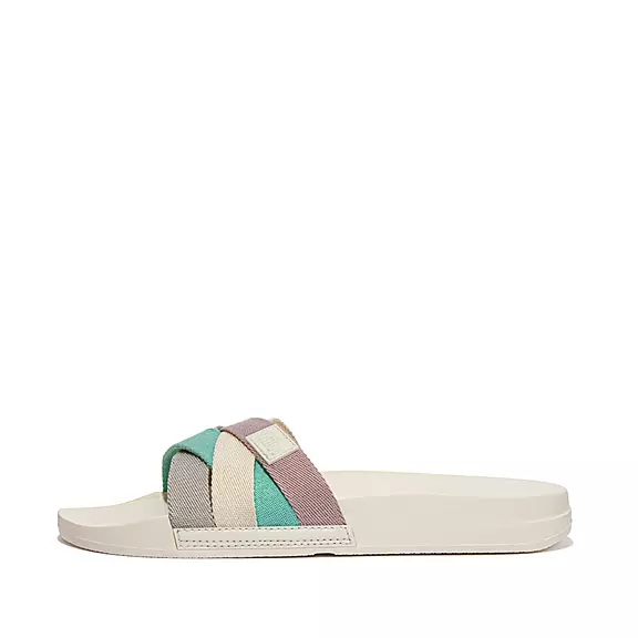FitFlop IQUSHION Multi-Riemen Claquette Blanche | 95798596