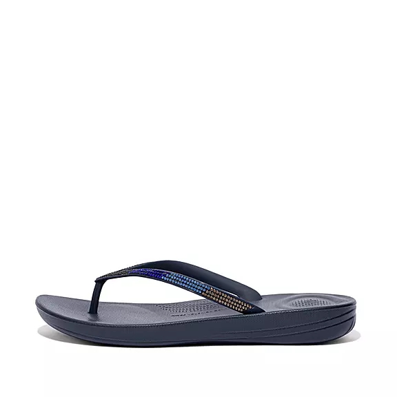 FitFlop IQUSHION Ombré Sparkle Tong Bleu Marine | 15411473