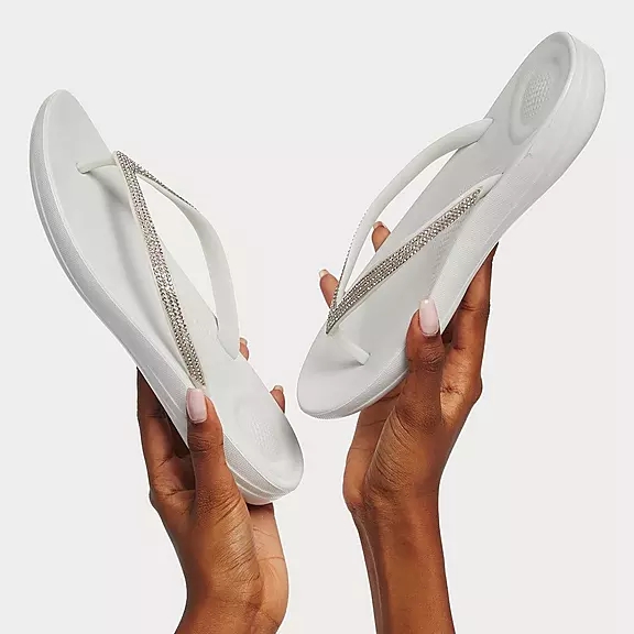 FitFlop IQUSHION Sparkle Ergonomic Tong Grise | 66070635