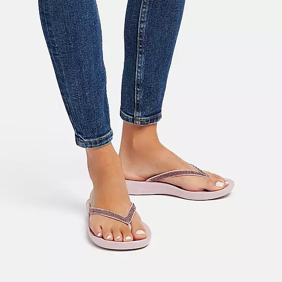 FitFlop IQUSHION Sparkle Tong Violette Clair | 37599017