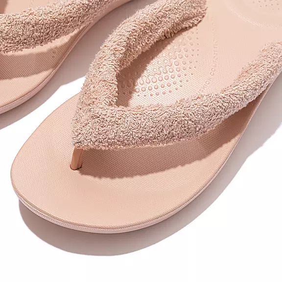 FitFlop IQUSHION Towelling Tong Beige | 48016175