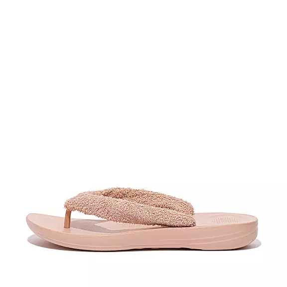 FitFlop IQUSHION Towelling Tong Beige | 48016175