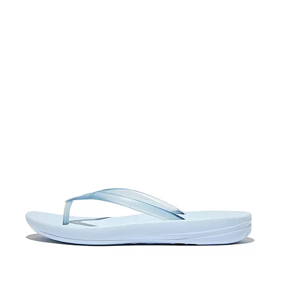 FitFlop IQUSHION Transparent Tong Bleu | 87808697
