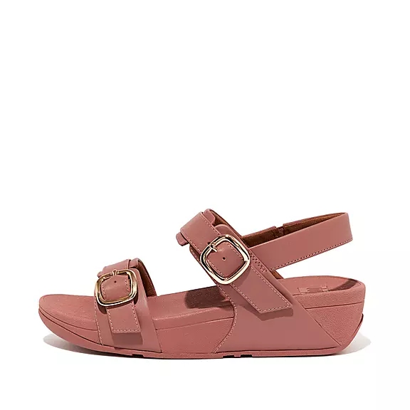 FitFlop LULU Adjustable Cuir Sandales Roze | 74477884