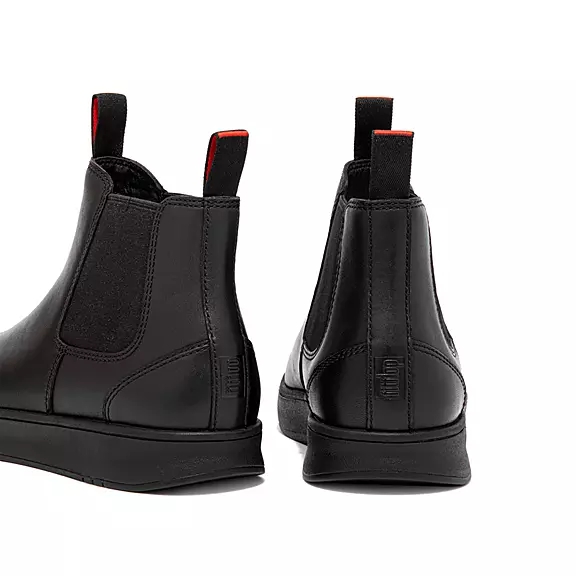 FitFlop MARGAN Waterdichte Cuir Bottines Chelsea Noir | 49171815