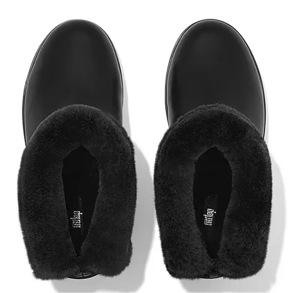 FitFlop MUKLUK SHORTY Waterdichte Shearling-Gevoerde Bottines Noir | 86702507
