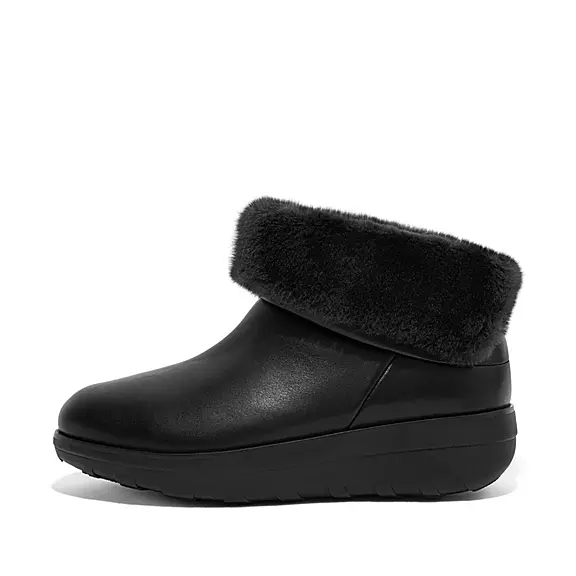 FitFlop MUKLUK SHORTY Waterdichte Shearling-Gevoerde Bottines Noir | 86702507