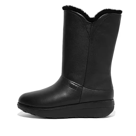 FitFlop MUKLUK Waterdichte Shearling Calf Bottes Noir | 48469059