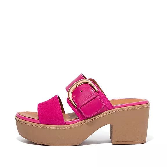 FitFlop PILAR Suede-Mix Sandales À Plateforme Roze | 91220552
