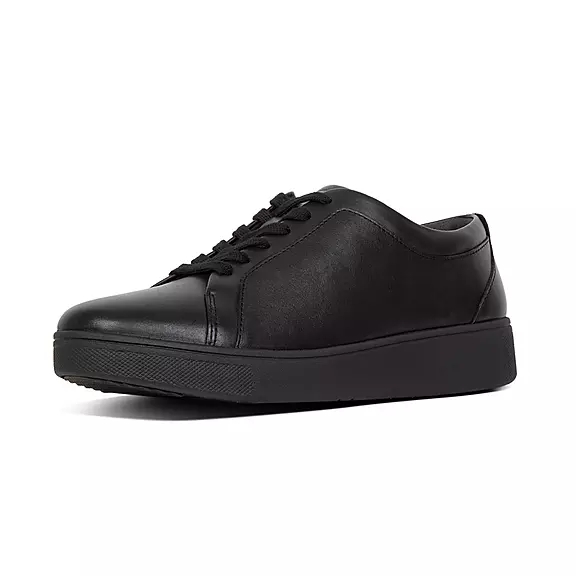 FitFlop RALLY Cuir Baskets Noir | 97630386