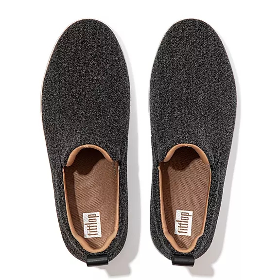 FitFlop RALLY Felt Slip-On Baskets Grise | 37724993