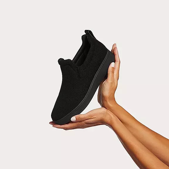 FitFlop RALLY Felt Slip-On Baskets Noir | 33875053